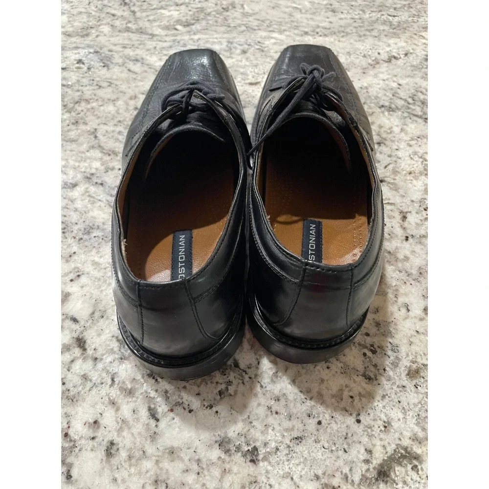 Bostonian First Flex Mens Black Leather Square Toe Derby Dress Shoes Size 11 M